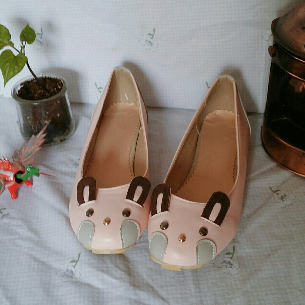 Ultra cute and unique bunny ballet flats